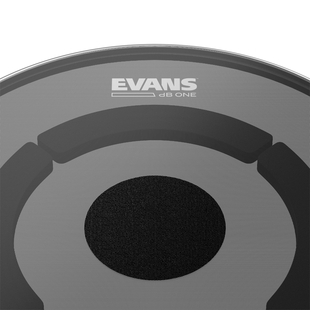 PARCHE EVANS, REDUCTOR DE SONIDO, SERIE DB ONE, PARA TOM "16, COLOR NEGRO