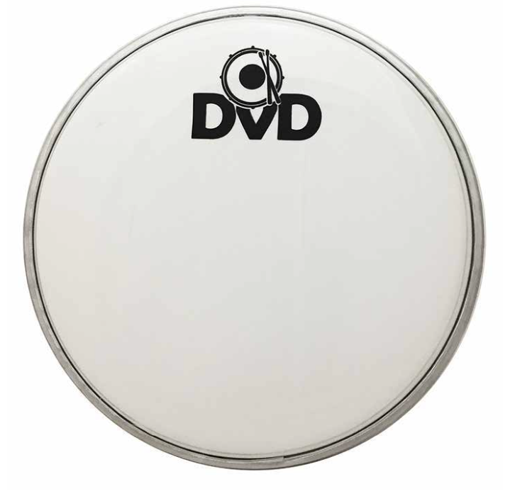PARCHE LISO DVD, PARA TOM DE 10", BLANCO
