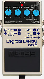 PEDAL ANALOGICO BOSS, 9V, DIGITAL DELAY, PARA GUITARRA ELECTRICA