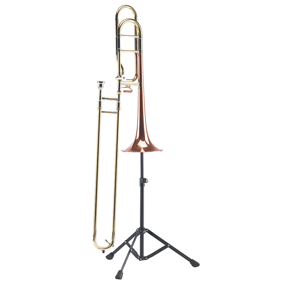 PEDESTAL GOLIAT, PARA TROMBON, METAL COLOR NEGRO