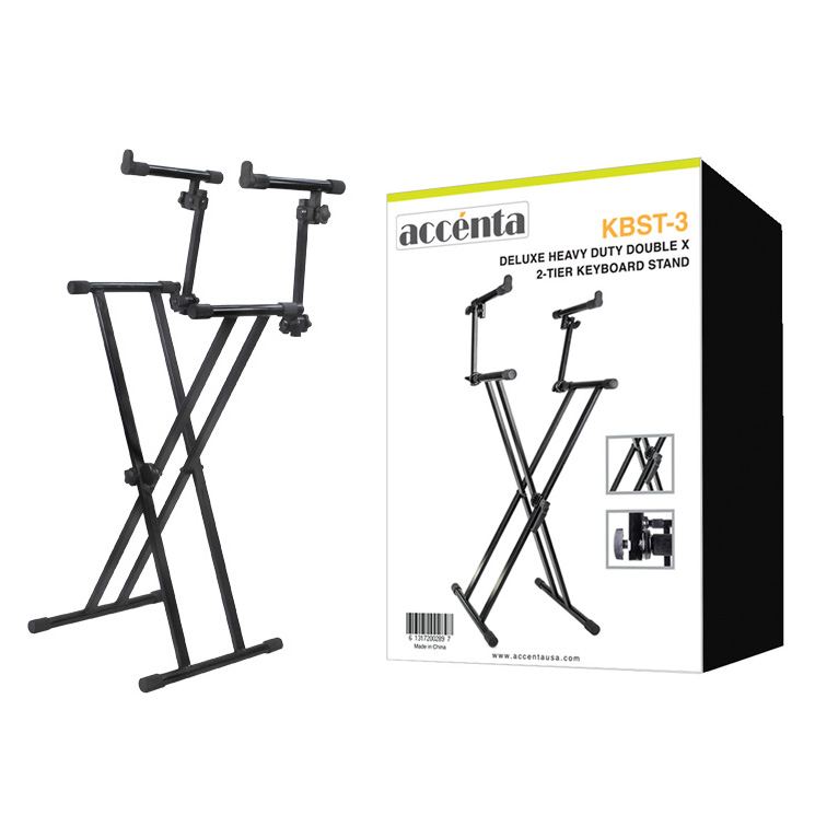 PEDESTAL PARA DOBLE TECLADO ACCENTA, DOBLE BARRA