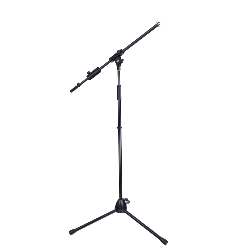 PEDESTAL PARA MICROFONO ALCTRON, CON BRAZO, CONTRAPESO DESMONTABLE, METALICO COLOR NEGRO
