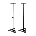 PEDESTAL PARA MONITOR ON-STAGE, INCLUYE 2 PEDESTALES, ALTURA MAXIMA 135CM, NEGRO