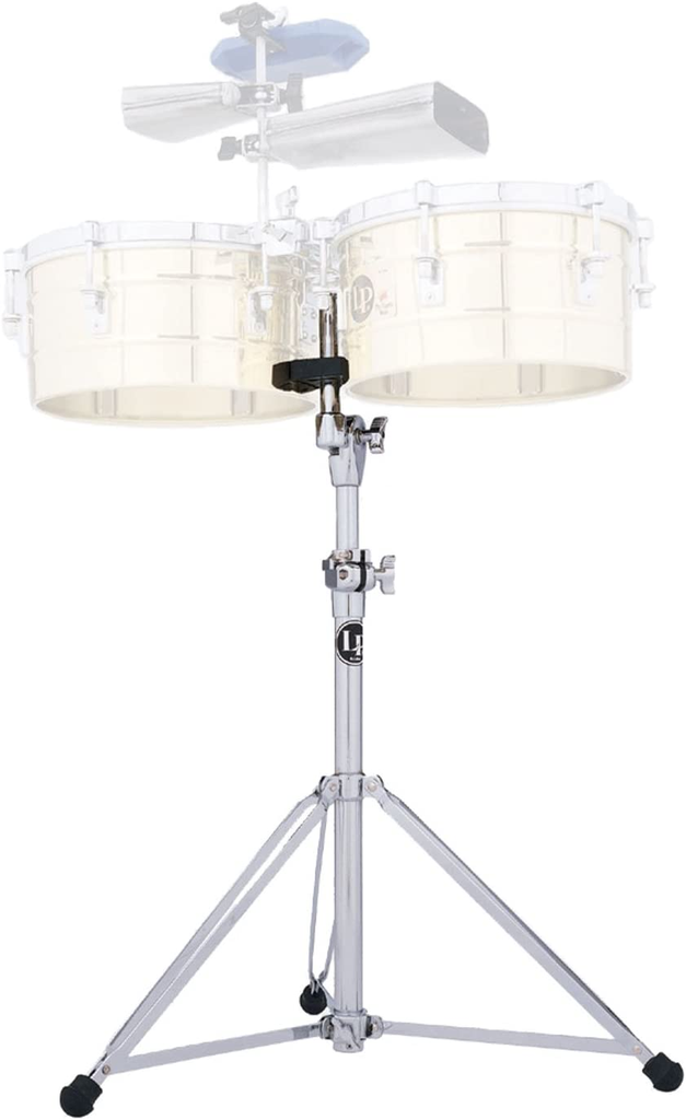 PEDESTAL PARA TIMBAL LP, CON ANTIDESLIZANTES, PLEGABLE, ACERO CROMADO