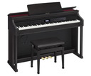 PIANO DIGITAL CELVIANO CASIO, 88 TECLAS CON ACCION DE MARTILLO EN ESCALA TRI-SENSOR, COLOR NEGRO