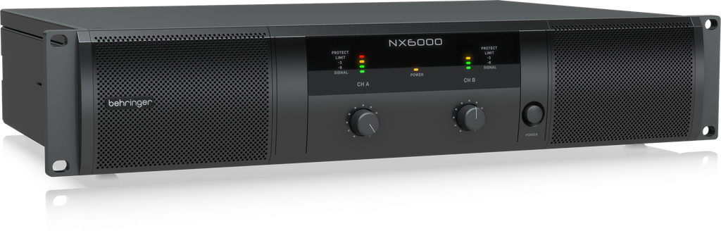 PODER SMARTSENSE BEHRINGER, 6,000 WATTS STEREO, CLASE D, CON DSP Y COMPENSADOR DE IMPEDANCIA