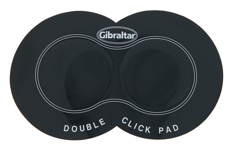 PROTECTOR PARA PARCHE DE BOMBO GIBRALTAR, CON ADHESIVO 3M, PARA DOBLE PEDAL, COLOR NEGRO