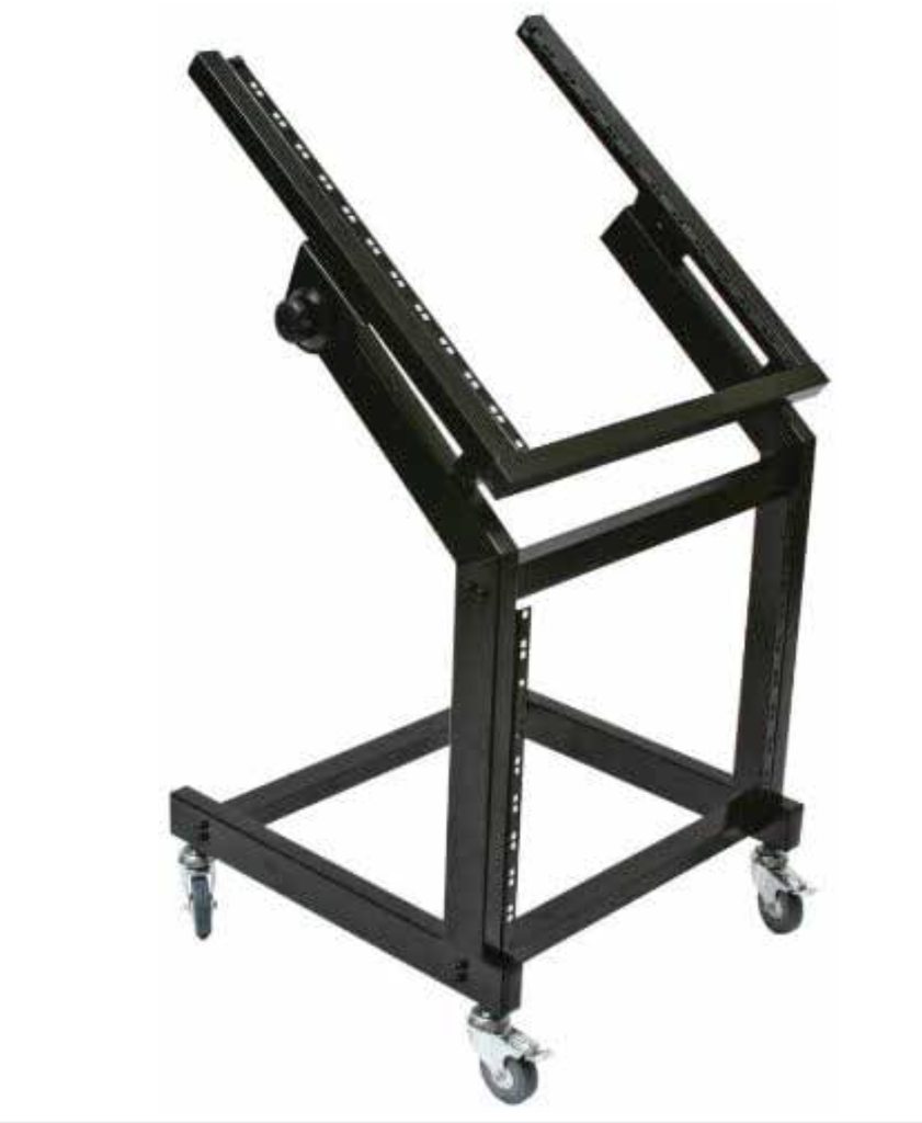 RACK PORTATIL ZEBRA, PARA AMPLIFICADORES O PROCESOS, METALICO, COLOR NETRO