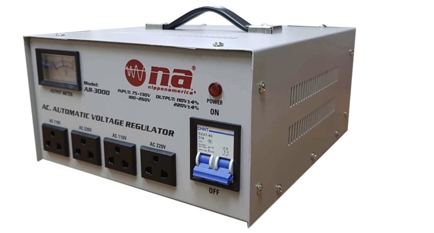 REGULADOR DE VOLTAJE NIPPON AMERICA,  3000 WATTS