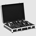 SET DE 7 MICROFONOS AKG, PARA BATERIA, 5 DINAMICOS, CLIPS Y HARD CASE