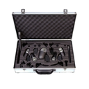 SET DE 7 MICROFONOS LUXSOUND, PARA BATERIA, 5 DINAMICOS, 2 CONDENSADO, CON CLIPS Y ESTUCHE