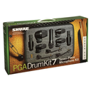 SET DE 7 MICROFONOS SHURE, PARA BATERIA, 5 DINAMICOS, 2 CONDENSADO, CON CABLES, CLIPS Y FUNDA
