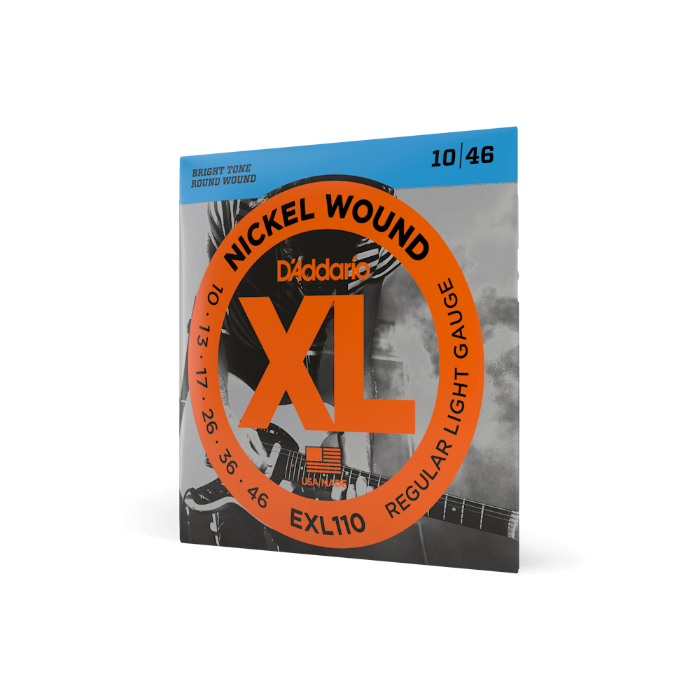 SET DE CUERDAS D´ADDARIO, PARA GUITARRA ELECTRICA, METAL, CALIBRE .010/046 XL NICKEL WOUND, REGULAR LIGHT GAUGE