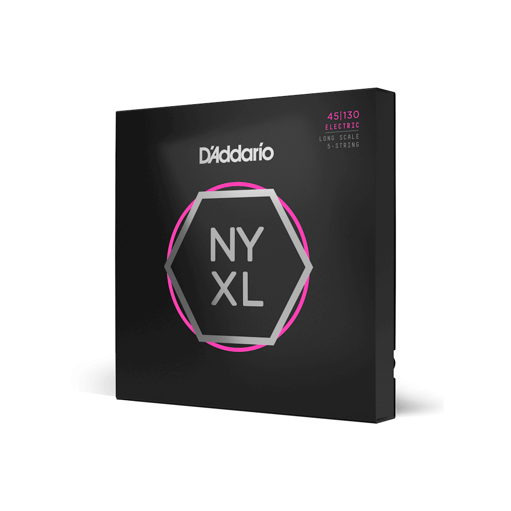 SET DE CUERDAS D´ADDARIO, SERIE NY, PARA BAJO 5 CUERDAS, METAL, CALIBRE 45/130