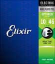 SET DE CUERDAS ELIXIR, CALIBRE 10 / 46, OPTIWEB, PARA GUITARRA ELECTRICA