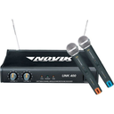 SET DE MICROFONO NOVIK, 2 MICROFONOS INALAMBRICO DE MANO, CON RECEPTOR UHF, 40HZ-15KHZ
