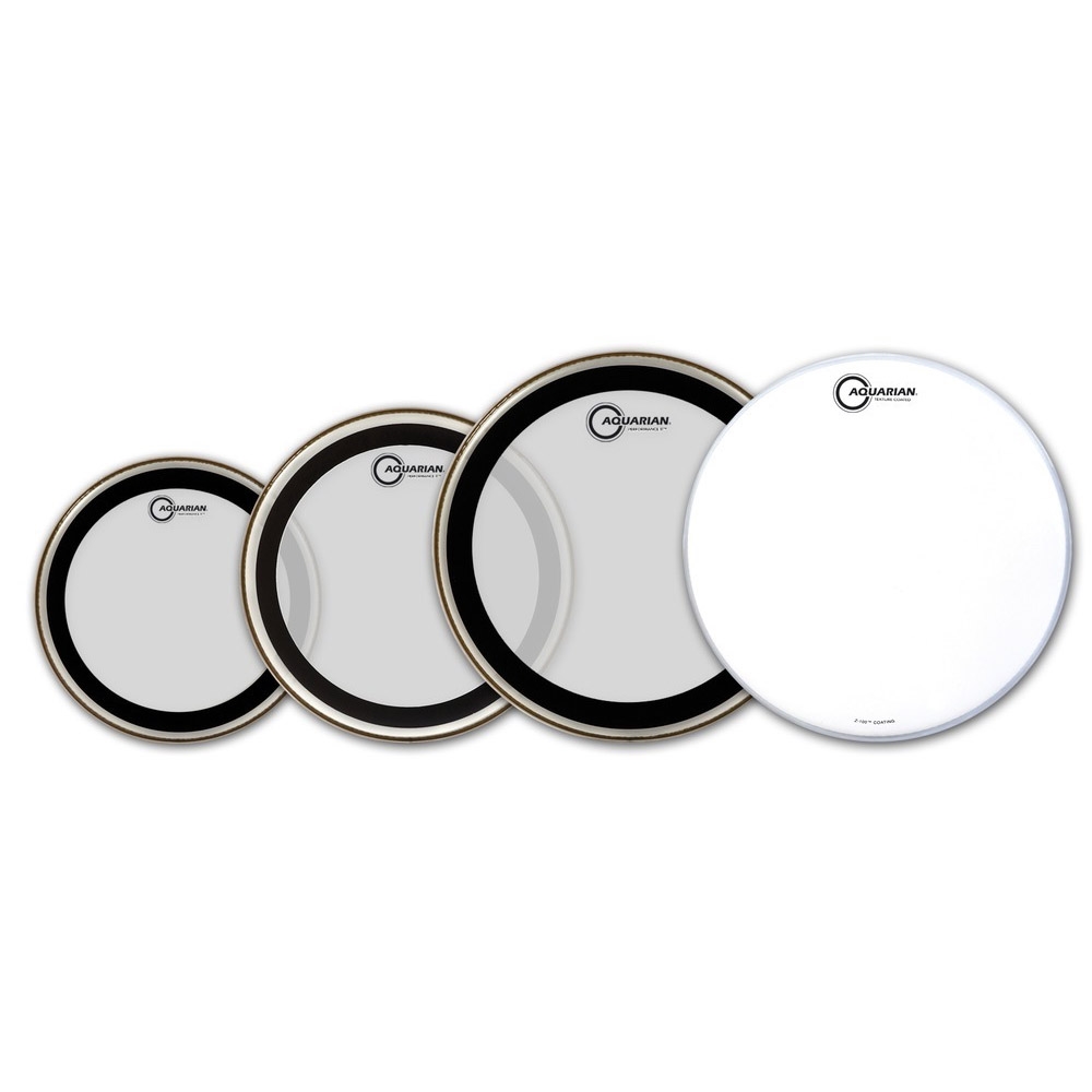 SET DE PARCHES ACUARIAN, PARA BATERIA, TRANSPARENTE ORILLA NEGRO, 1X10, 1X12, 1X14, 2 CAPAS, BONUS 1X14 TEXTURE COATED