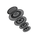 SET DE PARCHES EVANS, REDUCTOR DE SONIDO, DB ONE, 10,12, 14, 16, 22 , COLOR NEGRO