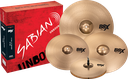SET DE PLATILLOS SABIAN, SERIE B8X PLUS, MEDIDAS: HI-HAT 14, THIN CRASH 16, RIDE 20, GRATIS THIN CRASH 18