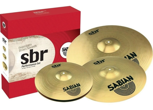 SET DE PLATOS SBR SABIAN, 3 PIEZAS, HIHAT 14 (PAR), CRASH 16, RIDE 20