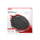 SET DE SILENCIADORES EVANS, ROCK, 4 PIEZAS, 1X10, 1X12, 1X14, 1X16, COLOR NEGRO