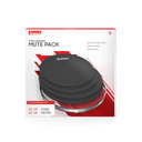 SET DE SILENCIADORES EVANS, ROCK, 4 PIEZAS, 1X12, 1X13, 1X14, 1X16, COLOR NEGRO