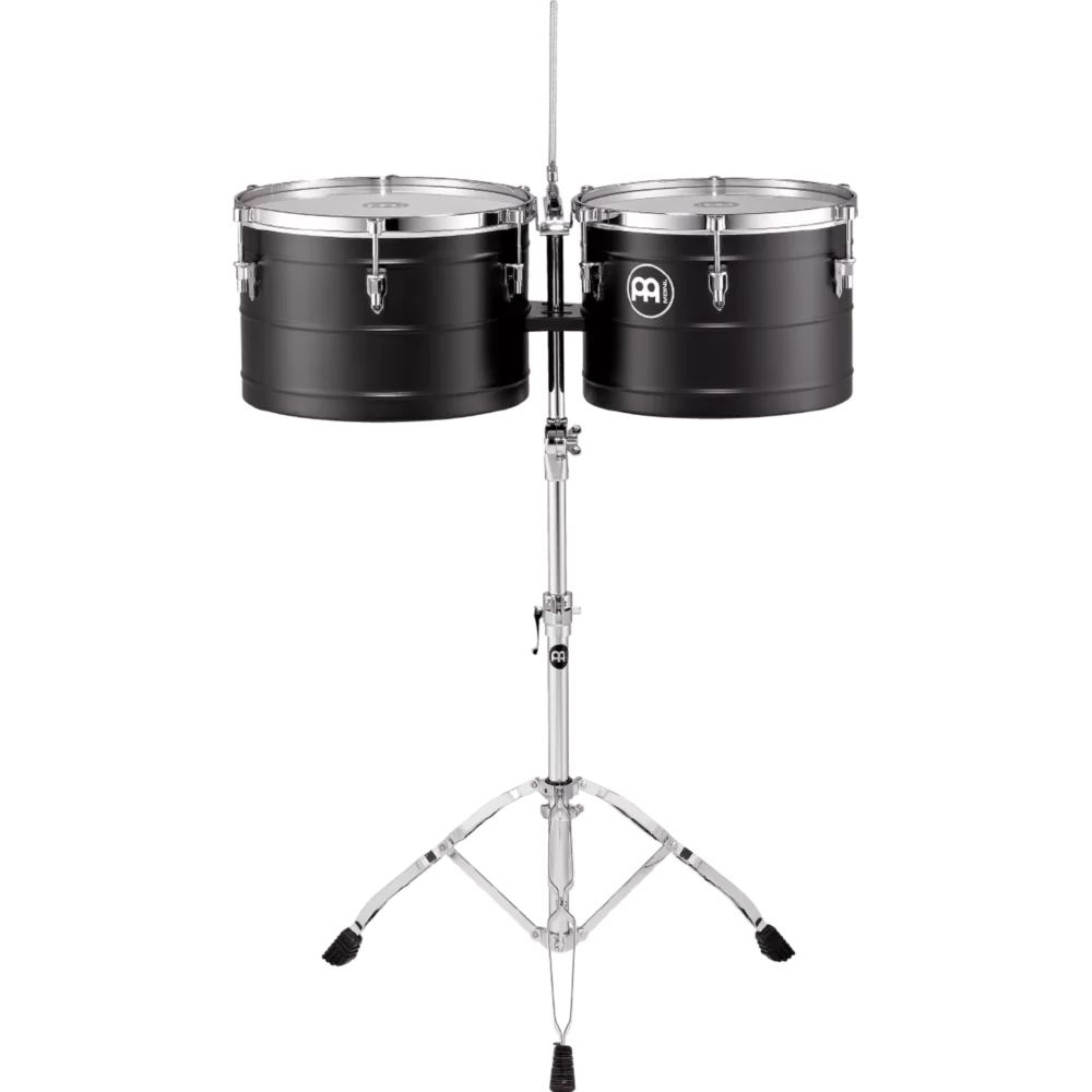 SET DE TIMBALES MEINL, SERIE MARATHON, 14 X 15 X 6, DE ACERO, SERIE MARATHON, NEGRO, INCLUYE PEDESTAL