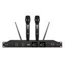 SISTEMA MICROFONO DOBLE INALAMBRICO LUNA, DINAMICO, DIGITAL, DE MANO, CON RECEPTOR, 80 METOS DE ALCANCE MAXIMO