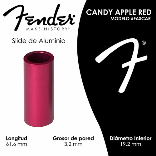 SLIDE FENDER, CANDY APPLE RED, ALUMINIO ( FASCAR ), COLOR ROJO