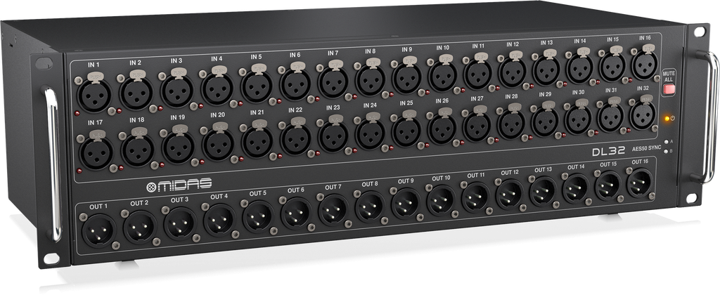 STAGE BOX MIDAS, MEDUSA DIGITAL, INTERFAZ ULTRANET Y ADAT, 32 ENTRADAS XLR, 16 SALIDAS XLR