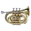 TROMPETA POCKET VIVALDI, DORADO, CON ESTUCHE Y ACCESORIOS