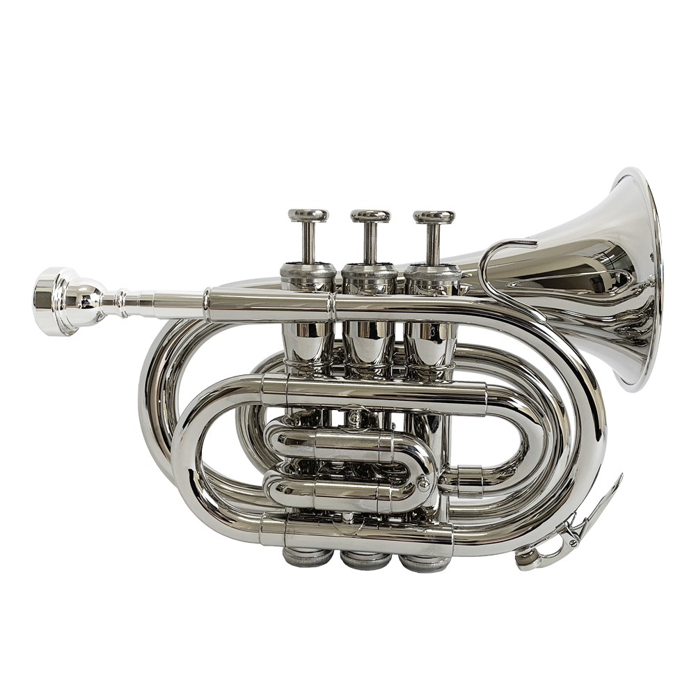 TROMPETA POCKET VIVALDI, NIQUELADO, CON ESTUCHE Y ACCESORIOS