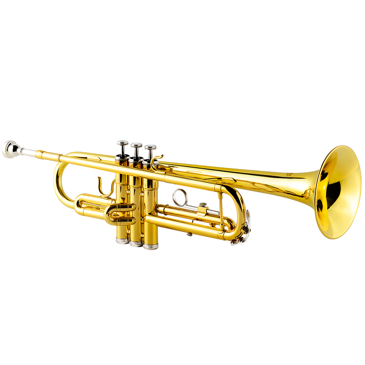 TROMPETA VIVALDI, DORADO, CON BOQUILLA Y ESTUCHE