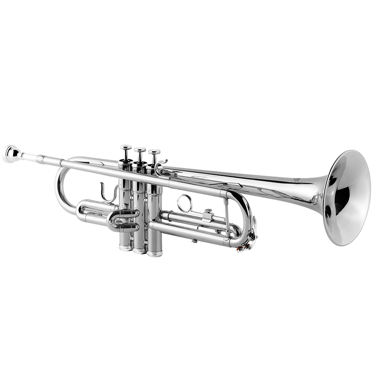 TROMPETA VIVALDI, NIQUELADO, CON BOQUILLA Y ESTUCHE