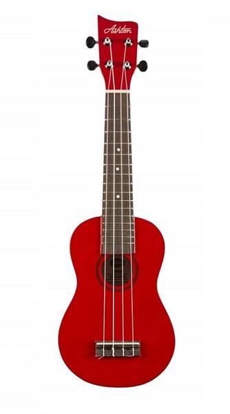 UKULELE SOPRANO 21 ASHTON, ROJO, CON FUNDA
