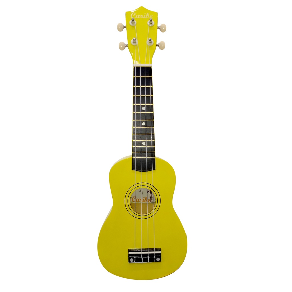 UKULELE SOPRANO 21 CARIBE, AMARILLO, CON FUNDA