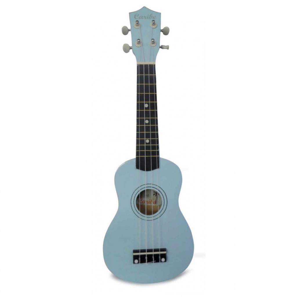 UKULELE SOPRANO 21 CARIBE, CELESTE, CON FUNDA