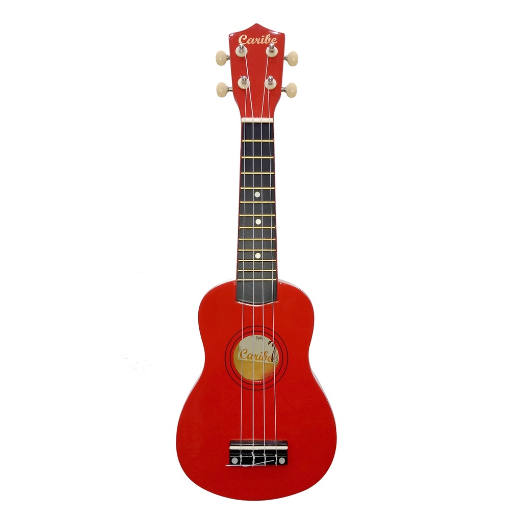 UKULELE SOPRANO 21 CARIBE, ROJO, CON FUNDA