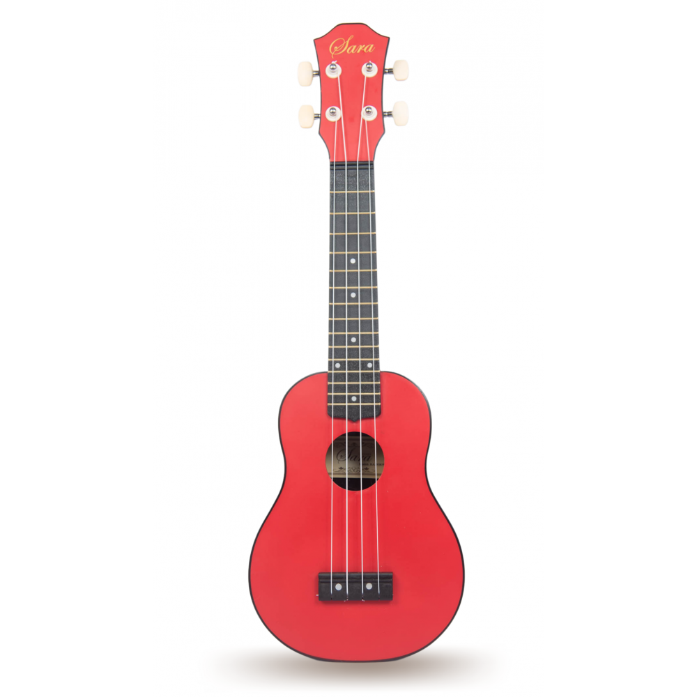 UKULELE SOPRANO 21 SARA, ROJO, CON FUNDA