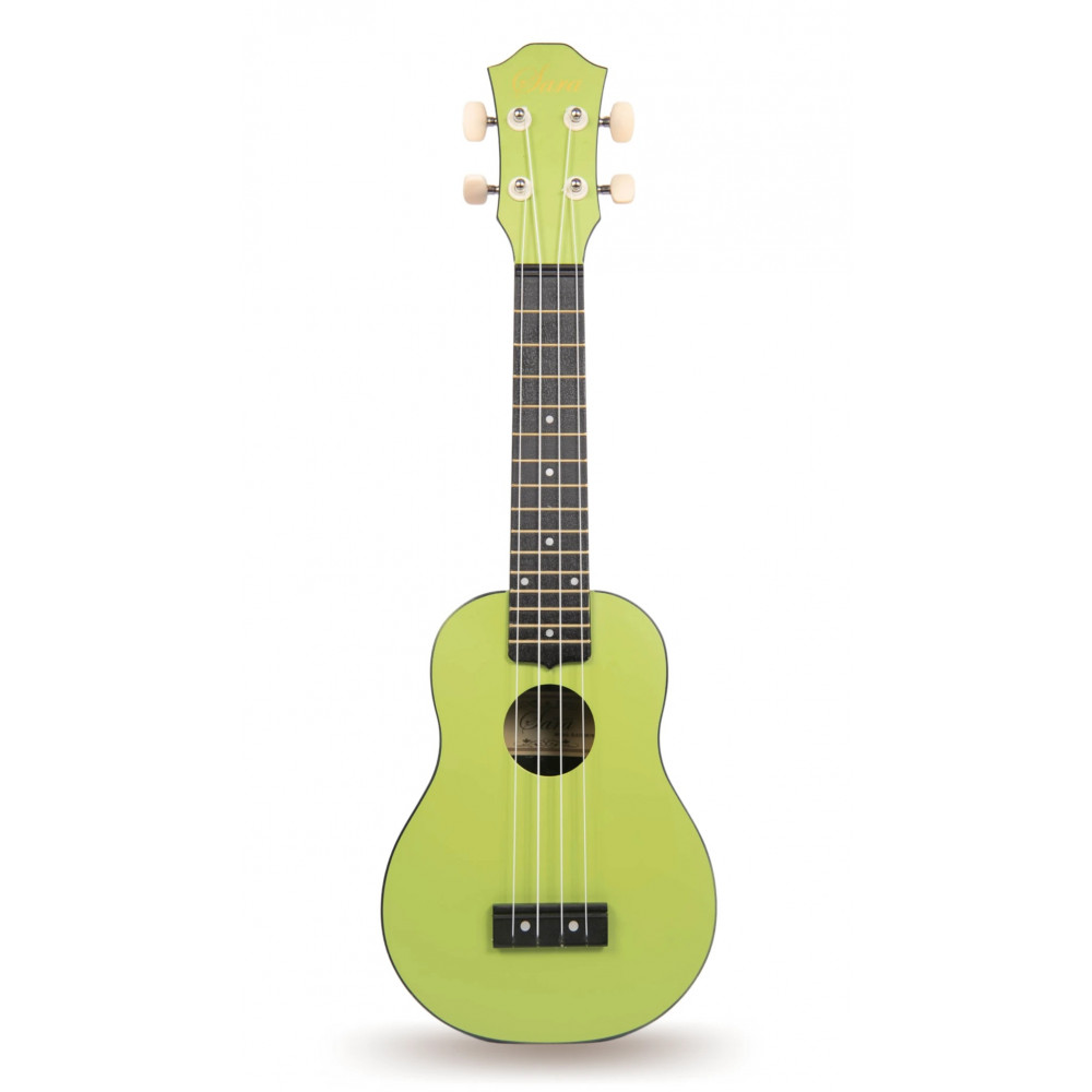 UKULELE SOPRANO 21 SARA, VERDE, CON FUNDA