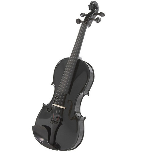 VIOLIN VIVALDI, 4/4, CUERDAS DE METAL, NEGRO MATE, CON ESTUCHE