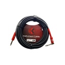 CABLE PARA INSTRUMENTO KIRLIN, TS 1/4 RECTO - TS 1/4 L, RECUBRIMIENTO DE PVC NEGRO, 6 METROS, NEGRO/ROJO