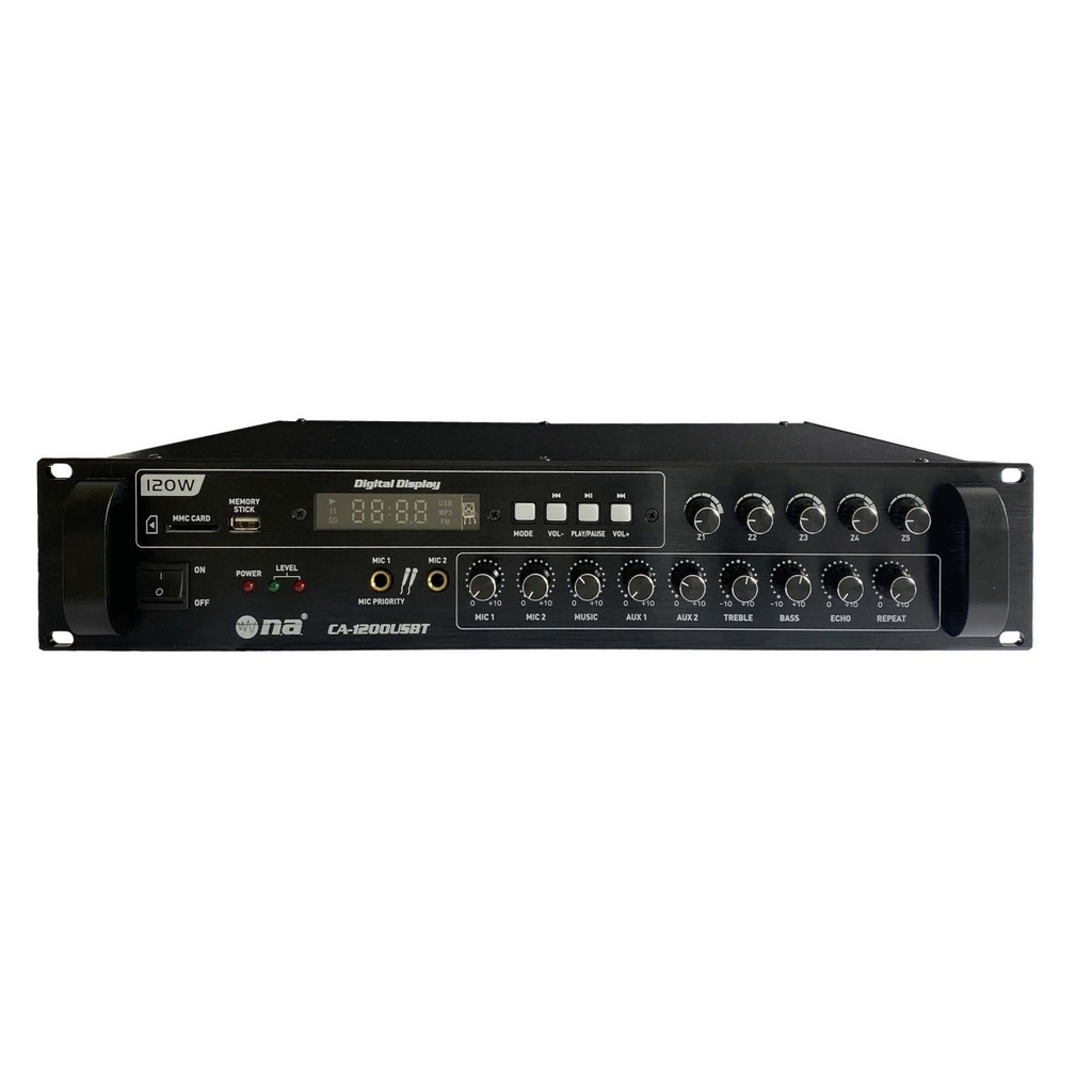 PODER STUDIO Z, PARA BOCINAS AMBIENTALES 120W, CONTROL DE 5 ZONAS, MP3/BT/USB/FM/SD/EQ