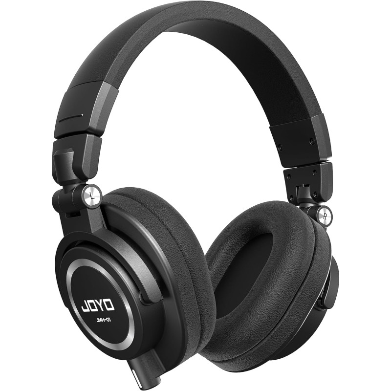 AUDIFONOS PROFESIONALES JOYO, PARA MONITORIZACION Y MEZCLA, CASCOS GIRATORIOS, COLOR NEGRO
