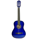 GUITARRA CLASICA VALENCIANA, 30", PARA NIÑO, AZUL SOMBREADO, CON FUNDA