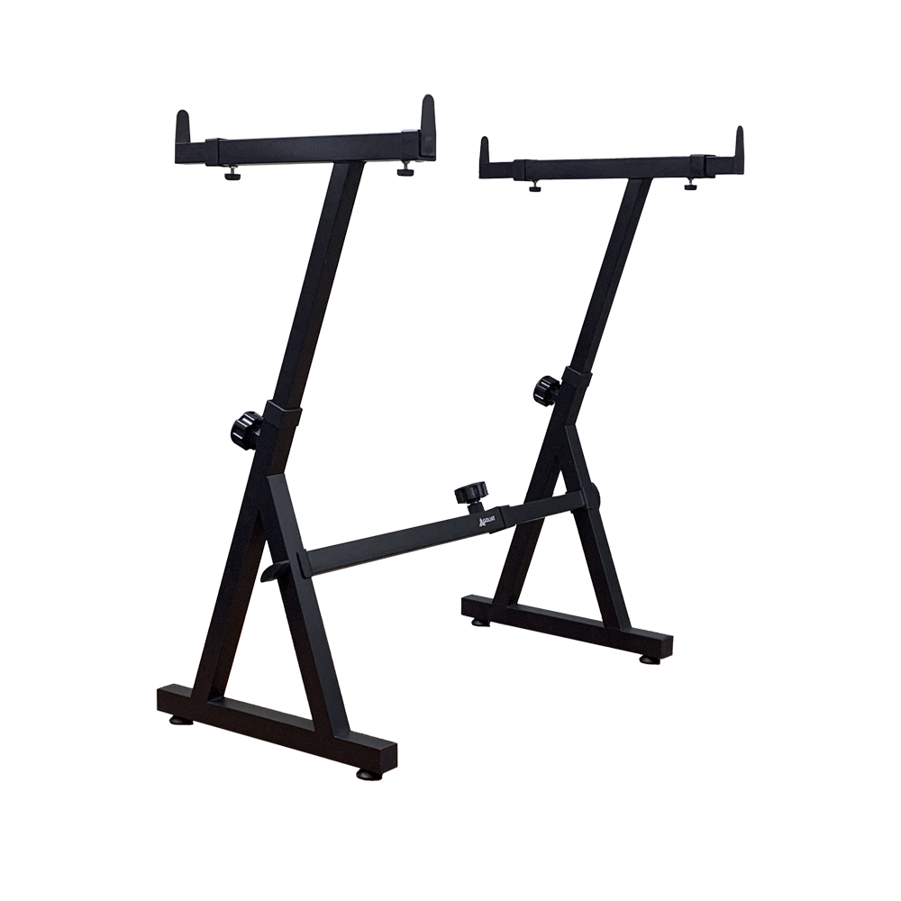 PEDESTAL PARA MULTIFUNCIONAL GOLIAT, TIPO Z, AJUSTABLE A TECLADOS, TORNAMESAS, MEZCLADORAS, METALICO GRIS