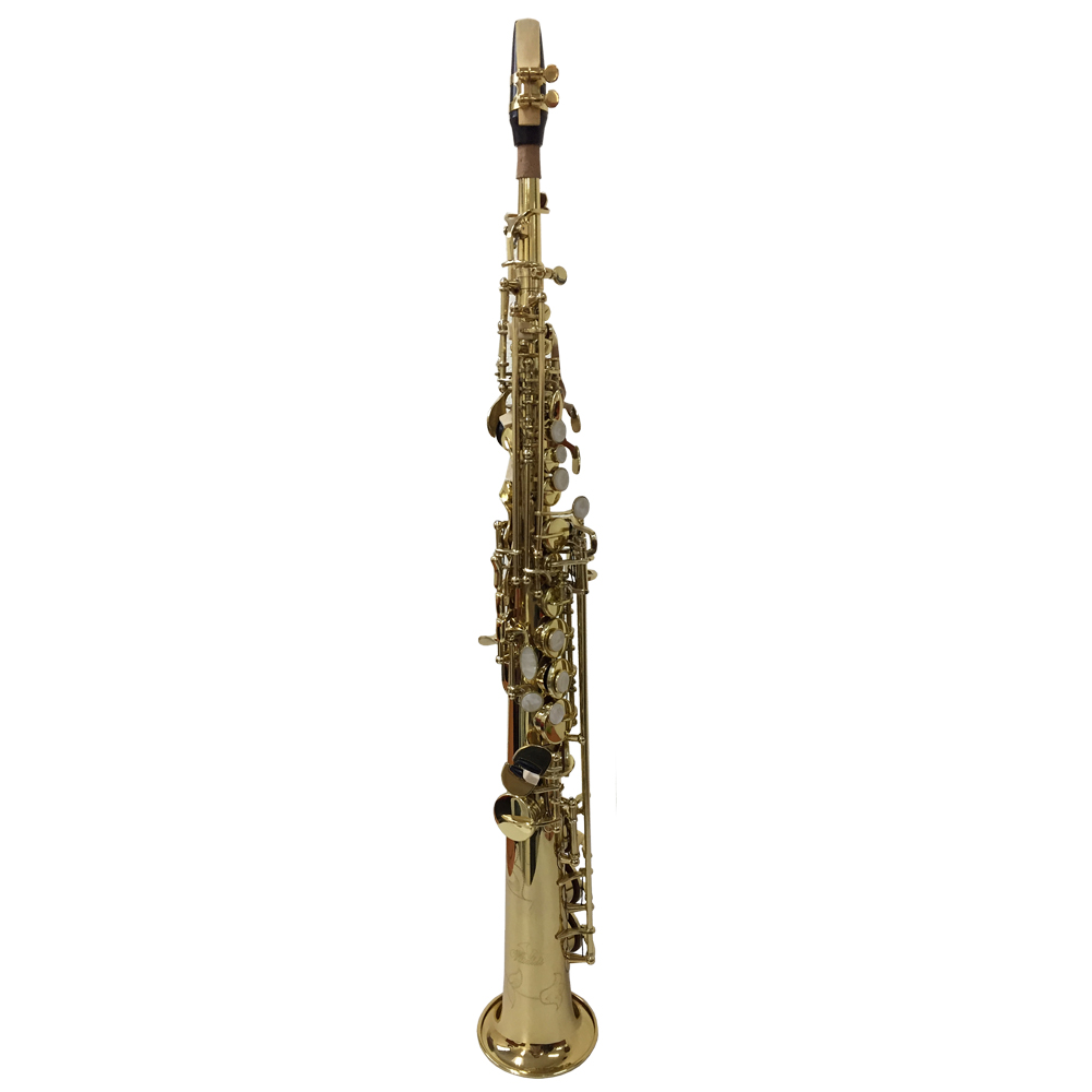 SAXOFÓN SOPRANO VIVALDI, LACADO DORADO, CON ESTUCHE Y ACCESORIOS