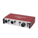 INTERFAZ DE AUDIO ALCTRON, DOBLE CANAL,  24 BITS/192 kHz, USB, COLOR ROJO