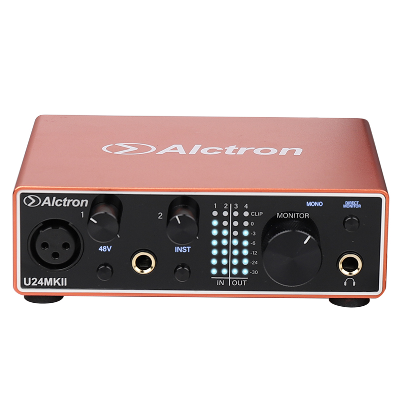 INTERFAZ DE AUDIO ALCTRON, SOLO, 1 ENTRADA XLR, 1 ENTRADA TRS, USB C, 20 Hz A 20kHz, 24 BITS/192kHz, COLOR ROJO