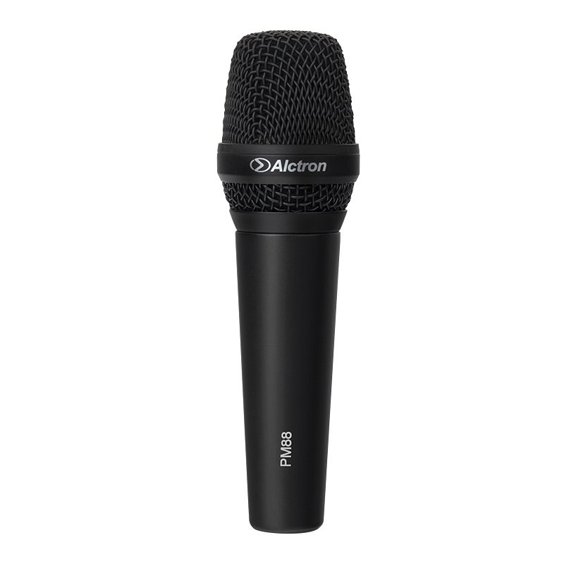 MICROFONO DINAMICO VOCAL ALCTRON, DE MANO, PARA USO EN VIVO O EN ESTUDIO, ALTA GAMA, CARDIOIDE, 50Hz-13kHz, 150 dB SPL MAX, SUPER ROBUSTO, COLOR NEGRO